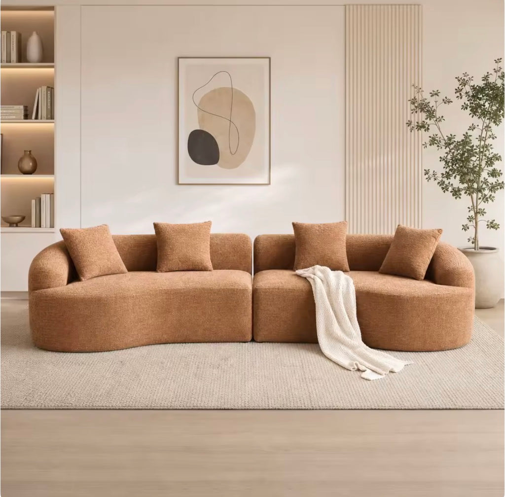 Sofá Modular Curvo | 2.8m | Camel