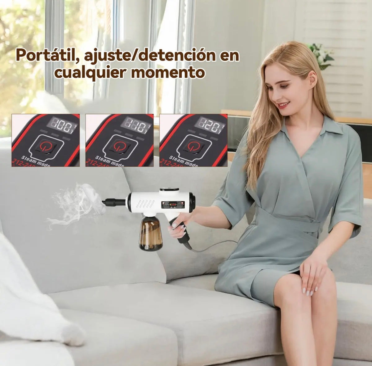 Vaporizador Portátil 1500W | Alta Presión y Calentamiento en 15 seg.