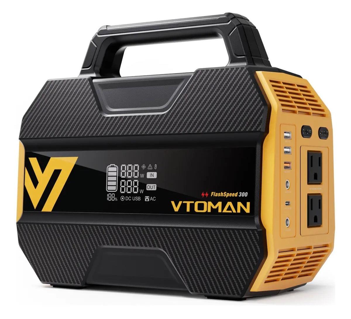 VTOMAN FlashSpeed 300 | Estación de Energía Portátil 300W | panel solar incluido