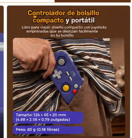 Control Retro IINE con Joystick Hall Effect | Switch, Steam Deck y Móvil