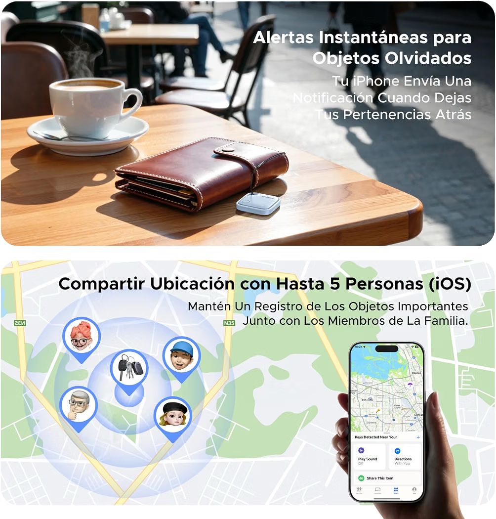 UGREEN FineTrack Localizador Inteligente 1Pack Compatible con Apple Find My