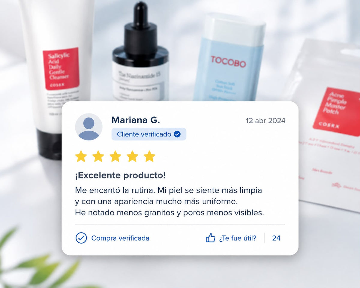 Kit Anti Acné Piel Grasa | Skincare Coreano 4 Piezas | Omere
