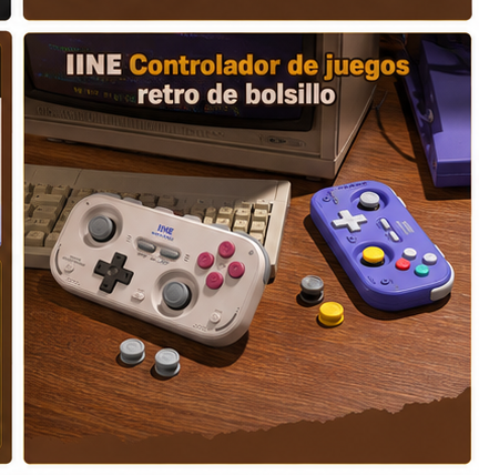 Control Retro IINE con Joystick Hall Effect | Switch, Steam Deck y Móvil