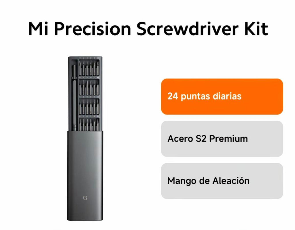 Mi Precision Screwdriver Kit | 24 Puntas para Todo lo que Necesitas