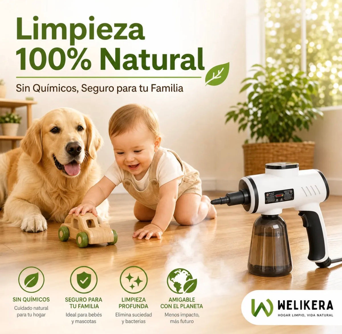 Vaporizador Portátil 1500W | Alta Presión y Calentamiento en 15 seg.