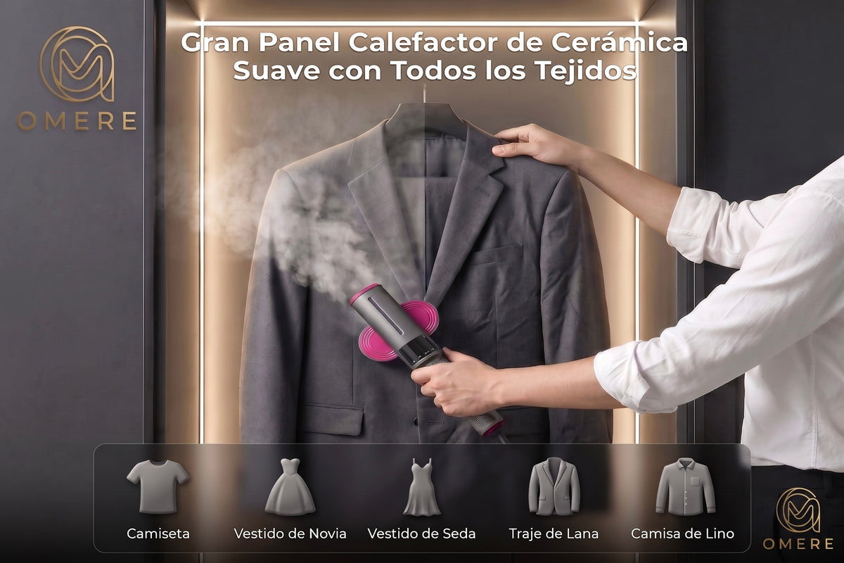 Plancha de Vapor Portátil 1200W | Cabezal giratorio 90° |  3 modos de vapor