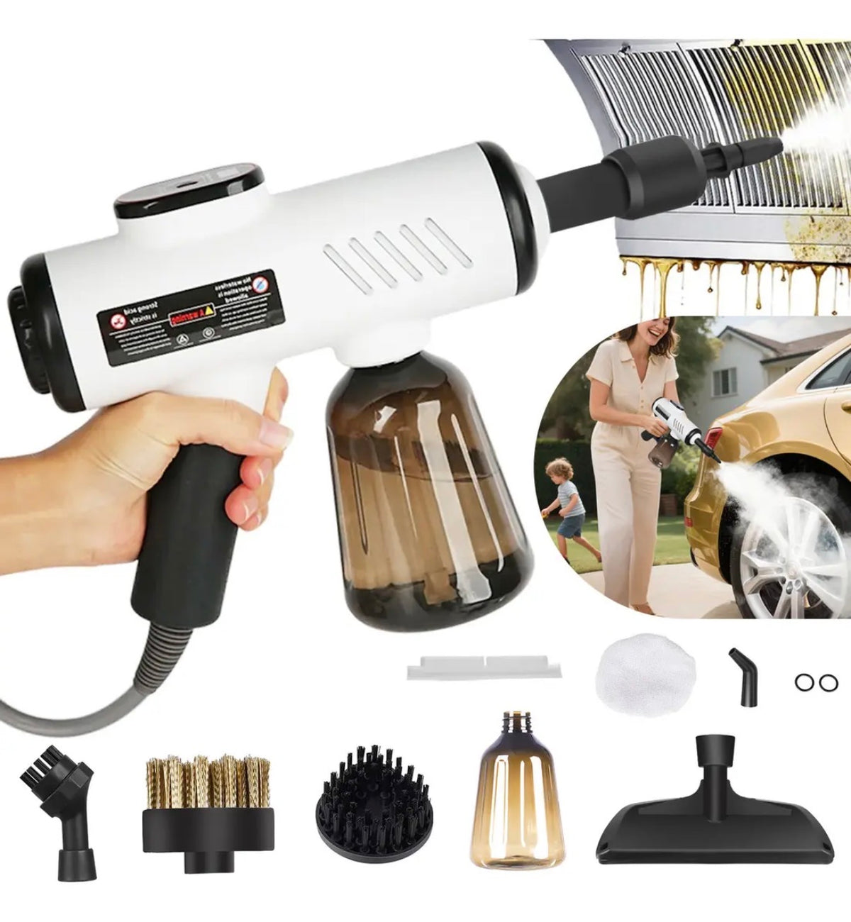 Vaporizador Portátil 1500W | Alta Presión y Calentamiento en 15 seg.