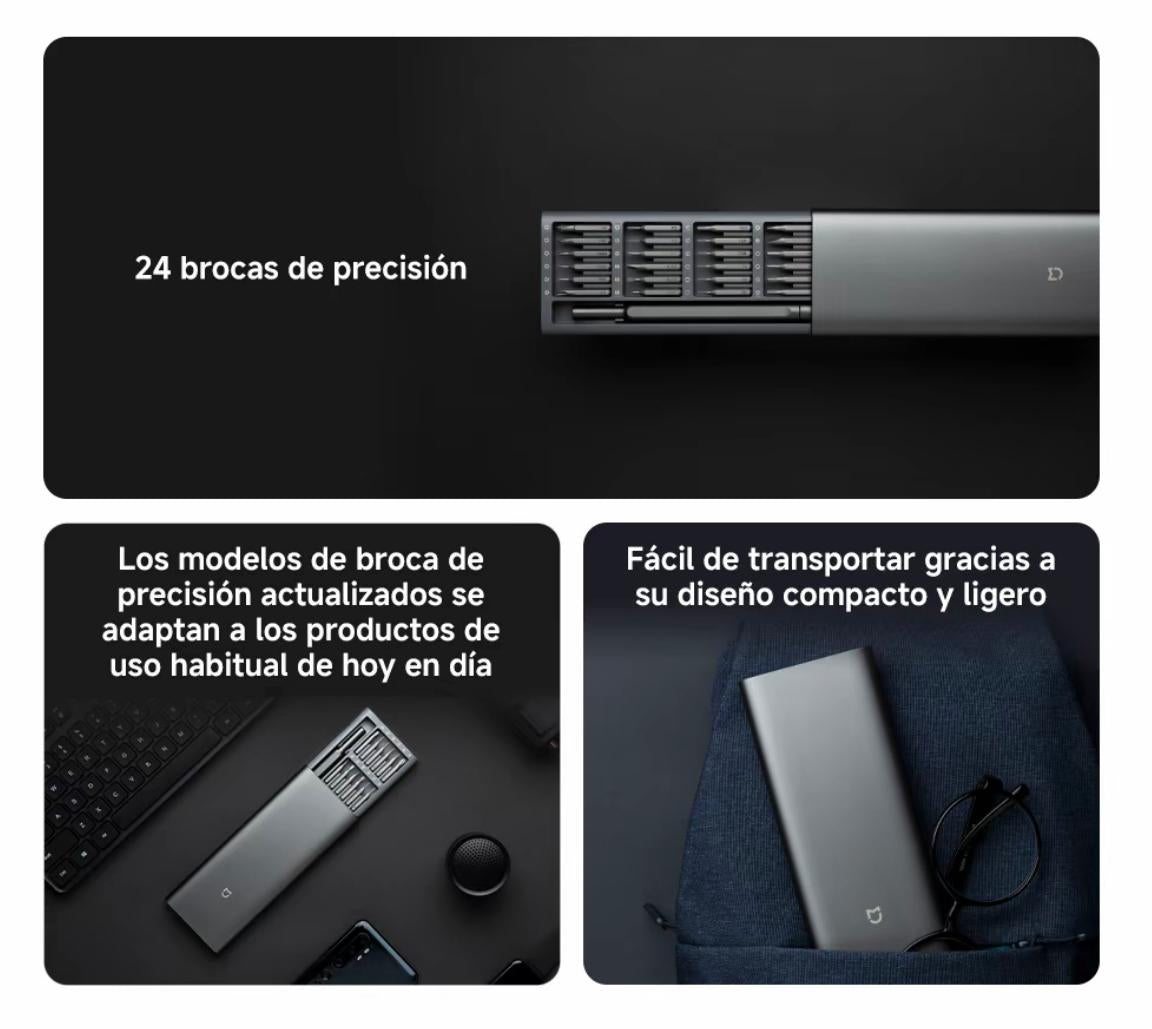 Mi Precision Screwdriver Kit | 24 Puntas para Todo lo que Necesitas