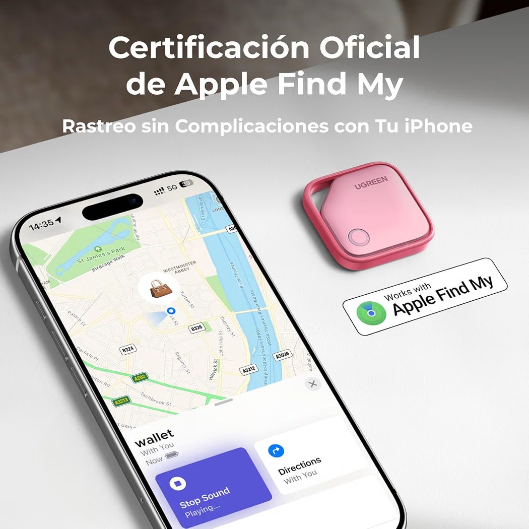 UGREEN FineTrack Localizador Inteligente 1Pack Compatible con Apple Find My