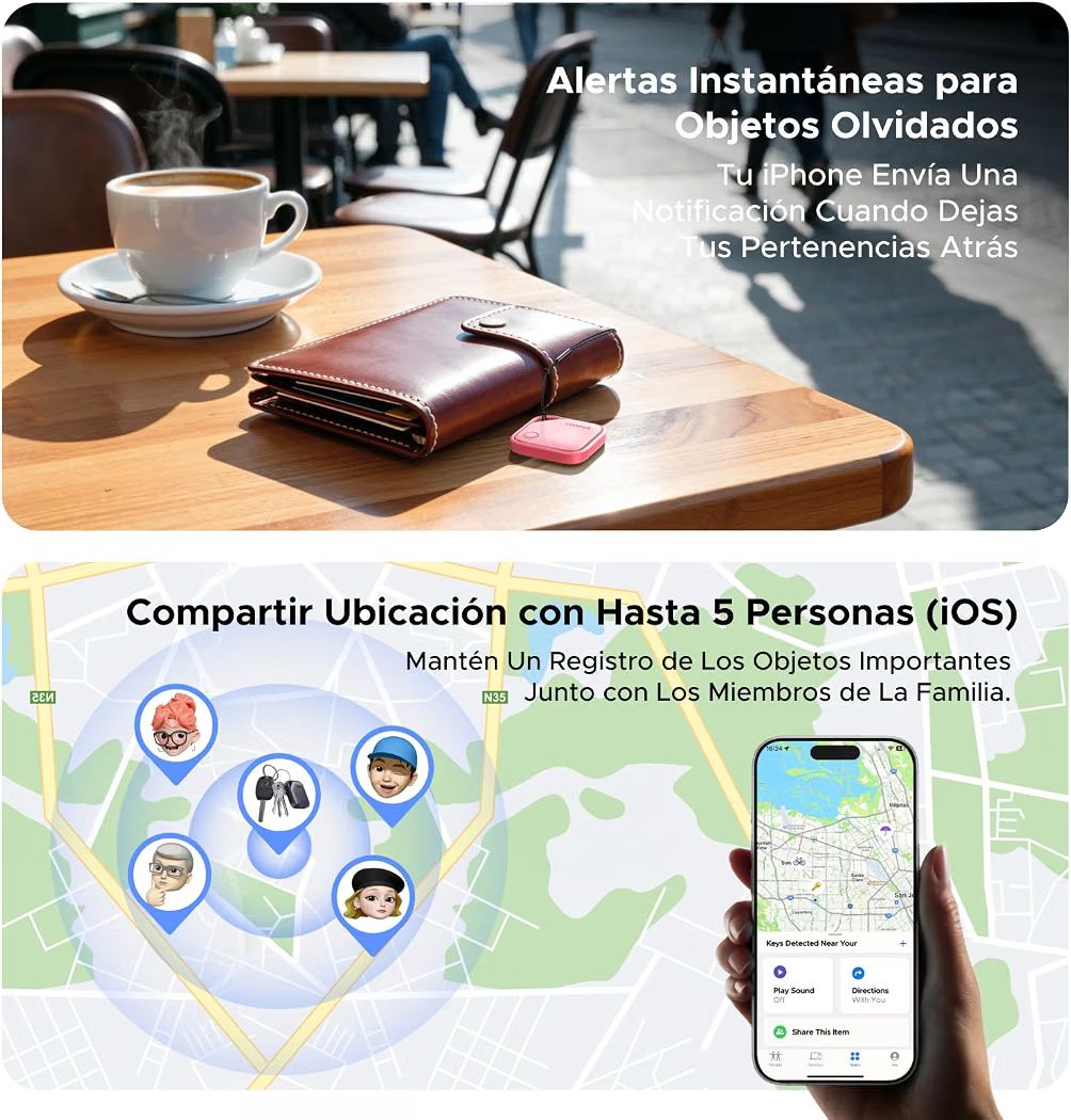 UGREEN FineTrack Localizador Inteligente 1Pack Compatible con Apple Find My