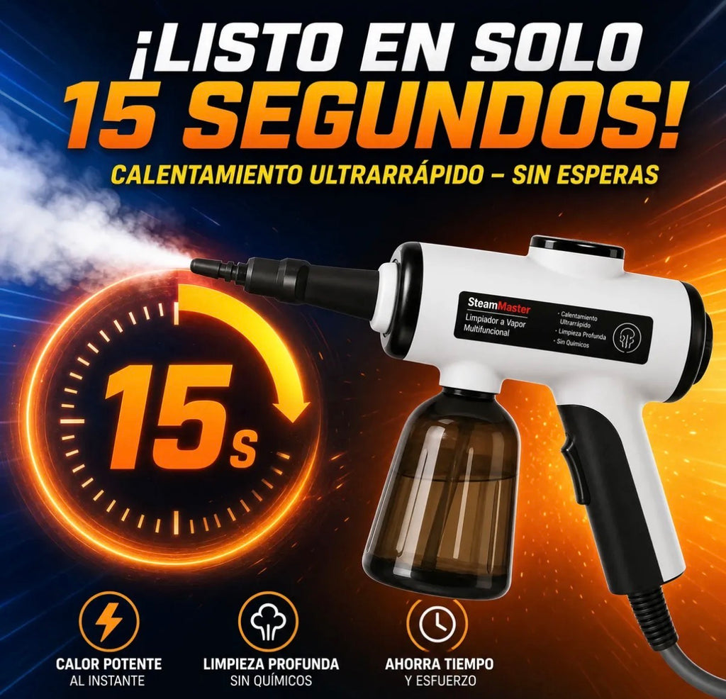 Vaporizador Portátil 1500W | Alta Presión y Calentamiento en 15 seg.