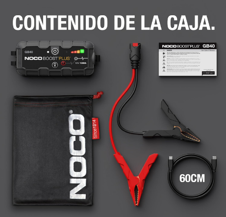 Arrancador de Batería Portátil NOCO Boost Plus GB40 | 1000A 12V