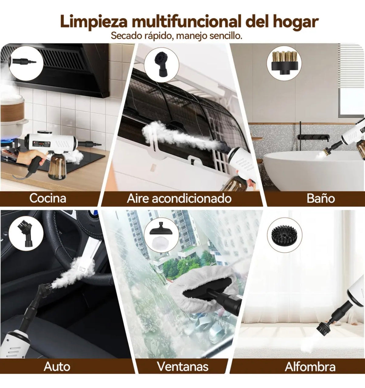 Vaporizador Portátil 1500W | Alta Presión y Calentamiento en 15 seg.
