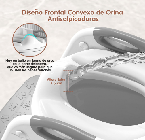 Asiento de Entrenamiento para Baño con Escalera Antideslizante