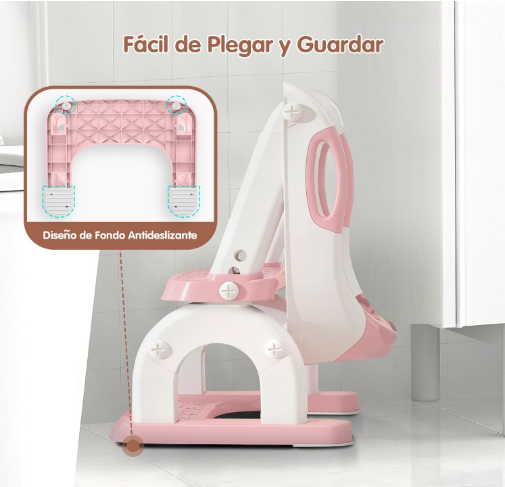 Asiento de Entrenamiento para Baño con Escalera Antideslizante