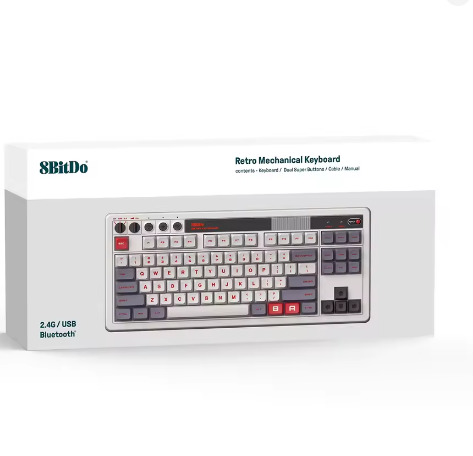 Teclado mecánico Retro 8Bitdo Bluetooth 2,4G USB-C  | mapeo de botones duales para gaming