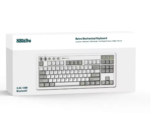 Teclado mecánico Retro 8Bitdo Bluetooth 2,4G USB-C  | mapeo de botones duales para gaming