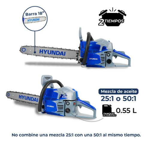 Motosierra Hyundai Turbo455 18" Ranch | Gasolina 45cc