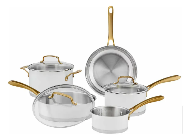 Batería de Cocina 8 Piezas Cuisinart | Acero Inoxidable Premium – Apta para Inducción