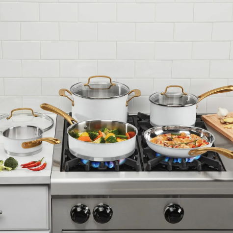 Batería de Cocina 8 Piezas Cuisinart | Acero Inoxidable Premium – Apta para Inducción
