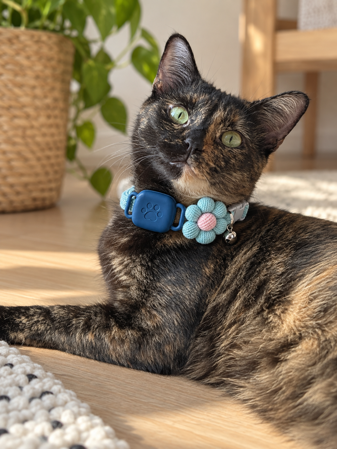 Kit Collar Artesanal + Funda + Localizador | Gato, Perro raza pequeña