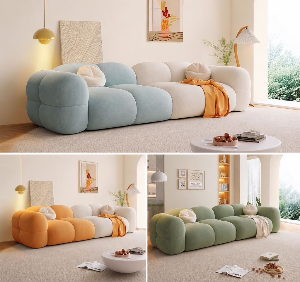 Sillón Nube 1.6 m — Tela Suave | Envío Comprimido al Vacío
