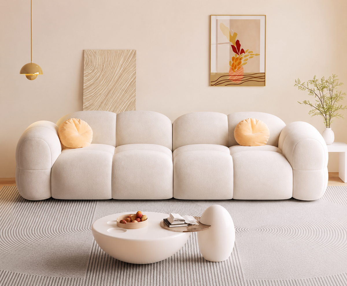 Sillón Nube 1.6 m — Tela Suave | Envío Comprimido al Vacío