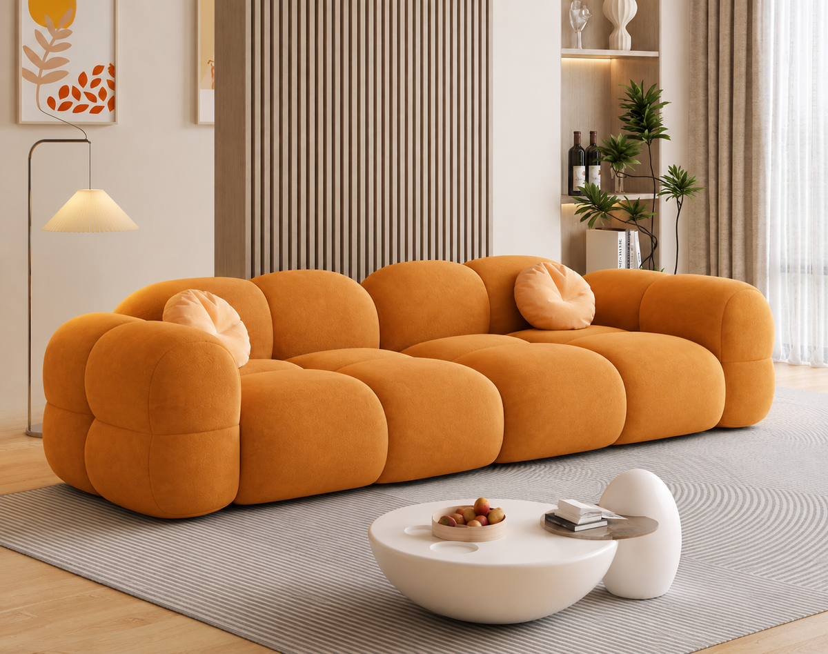 Sillón Nube 1.6 m — Tela Suave | Envío Comprimido al Vacío