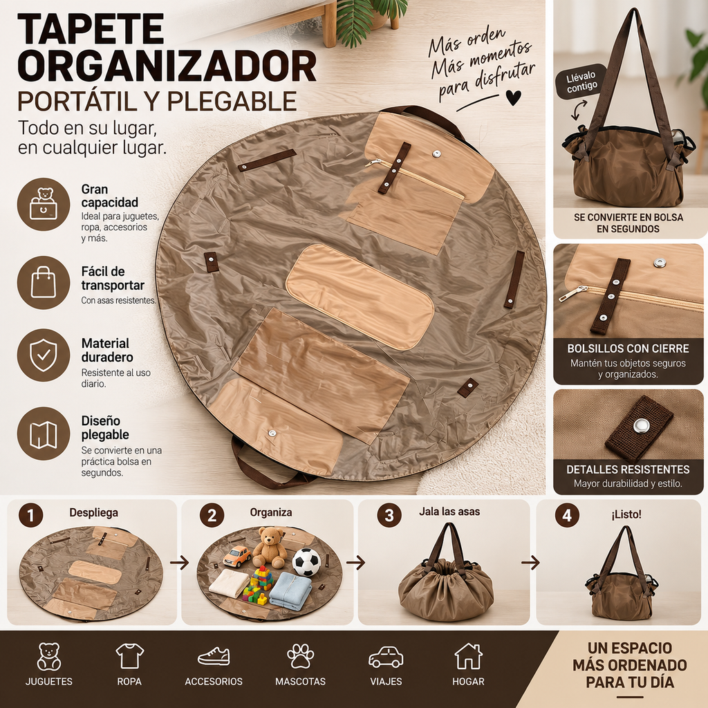 Bolsa de super 2 en 1 | Gran almacenamiento | impermeable