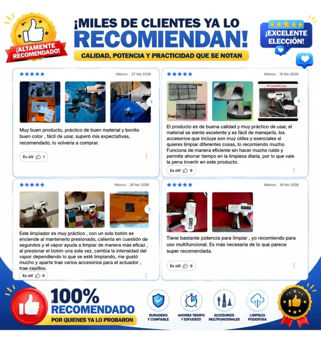 Vaporizador Portátil 1500W | Alta Presión y Calentamiento en 15 seg.