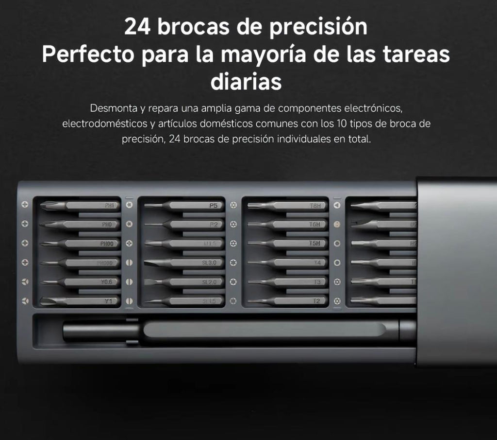 Mi Precision Screwdriver Kit | 24 Puntas para Todo lo que Necesitas