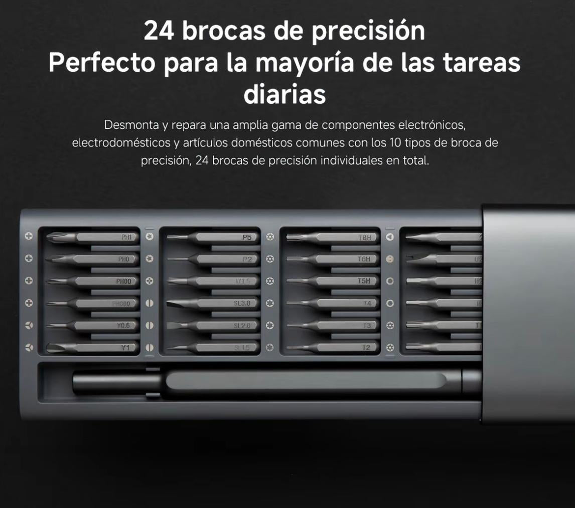 Mi Precision Screwdriver Kit | 24 Puntas para Todo lo que Necesitas