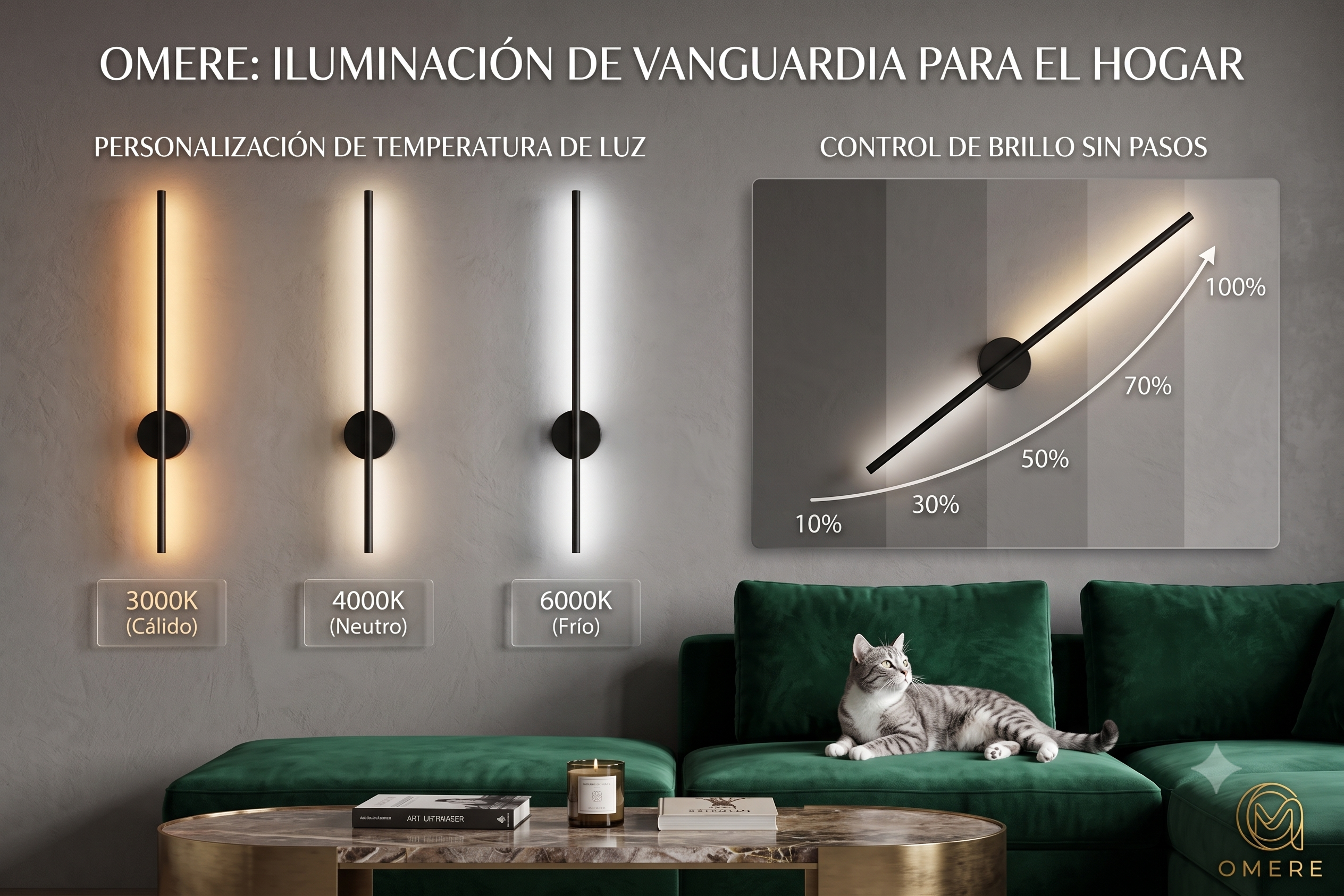 Lámpara LED de Pared Recargable | 3 Tonos de Luz | Lee, Descansa y Cuida tu Vista