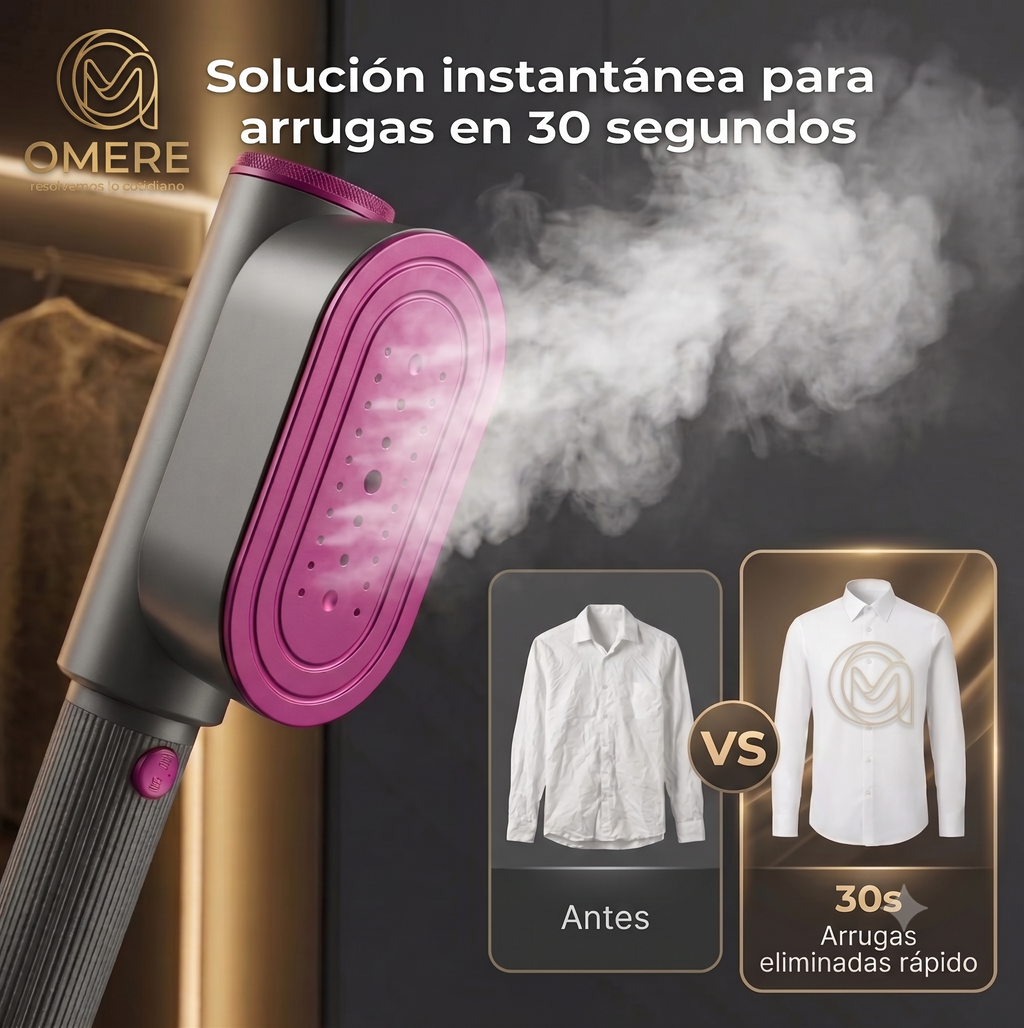 Plancha de Vapor Portátil 1200W | Deja de Salir Como si Durmieras Vestido