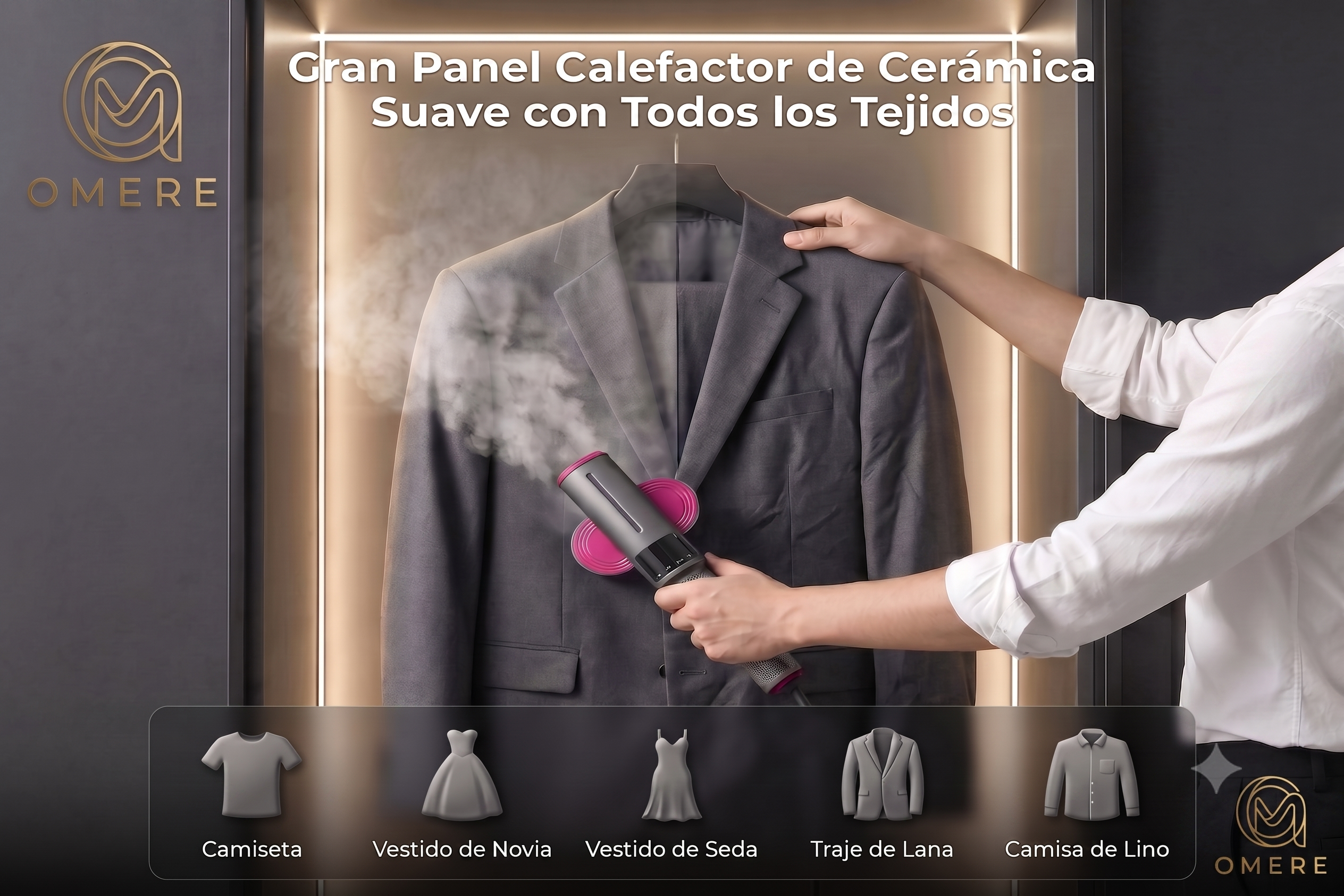 Plancha de Vapor Portátil 1200W | Deja de Salir Como si Durmieras Vestido