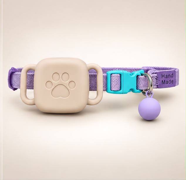 Kit Collar Artesanal + Funda + Localizador | Gato, Perro raza pequeña