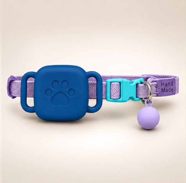 Kit Collar Artesanal + Funda + Localizador | Gato, Perro raza pequeña