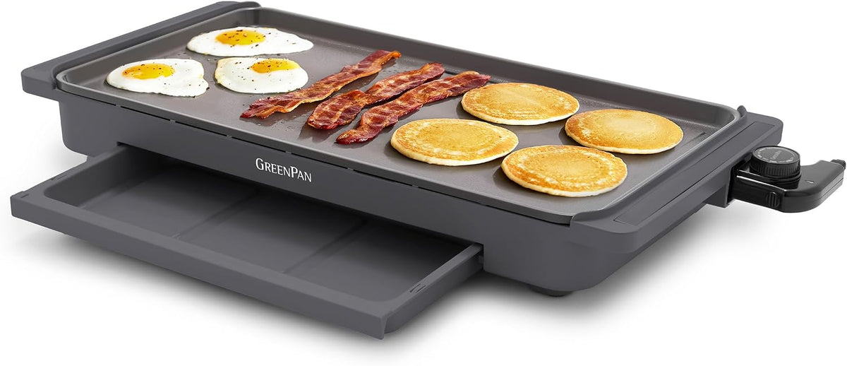Plancha Eléctrica GreenPan | Antiadherente de Cerámica sin PFAS – Superficie 10.5 x 20"