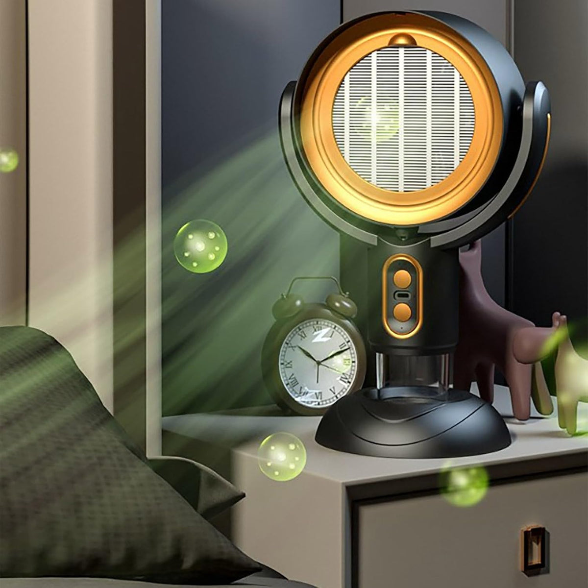 Purificador de Aire Portátil con Extractor — Ángulo Ajustable 15°, Sensor de Olores y Bajo Ruido