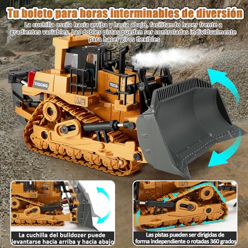 Vehículos RC 1:20 Aleación — Excavadora, Bulldozer y Volteo | Individual, Dúo o Set