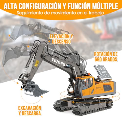 Vehículos RC 1:20 Aleación — Excavadora, Bulldozer y Volteo | Individual, Dúo o Set