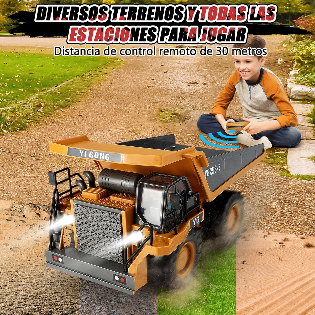 Vehículos RC 1:20 Aleación — Excavadora, Bulldozer y Volteo | Individual, Dúo o Set