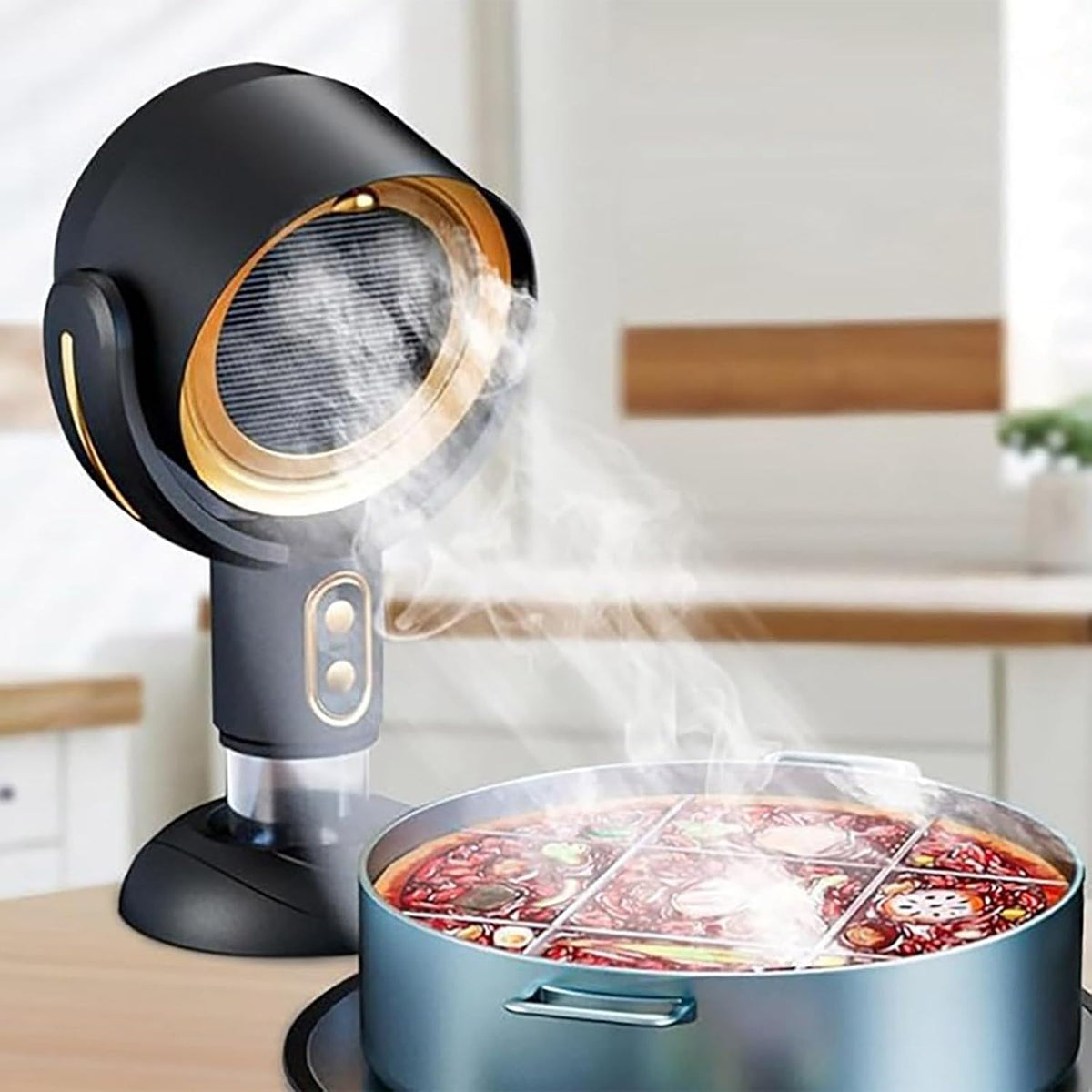 Purificador de Aire Portátil con Extractor — Ángulo Ajustable 15°, Sensor de Olores y Bajo Ruido